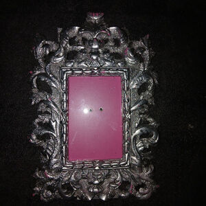 Unbranded Ornate Silver & Pink Picture Frame One Size